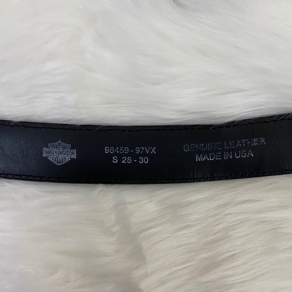 VINTAGE Harley Davidson Leather Belt & Buckle - Picture 4 of 5